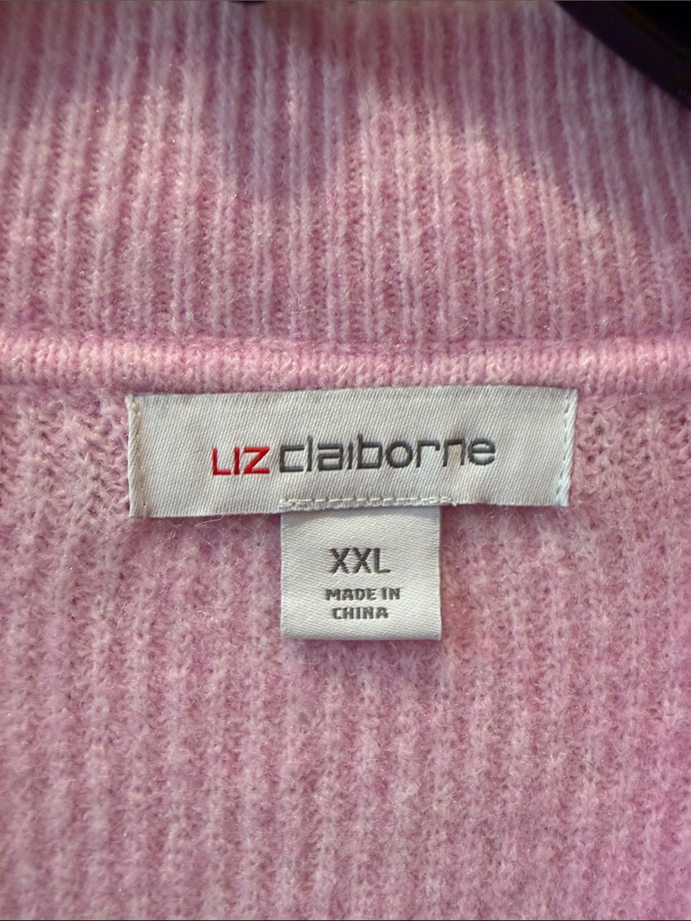 Liz Claiborne Pink  Jacket Sweater sz XXL